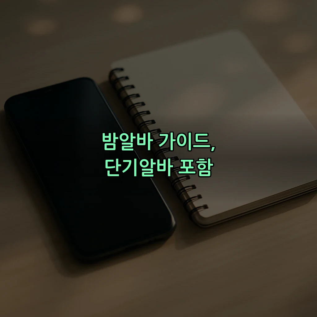 밤알바 가이드, 단기알바 포함