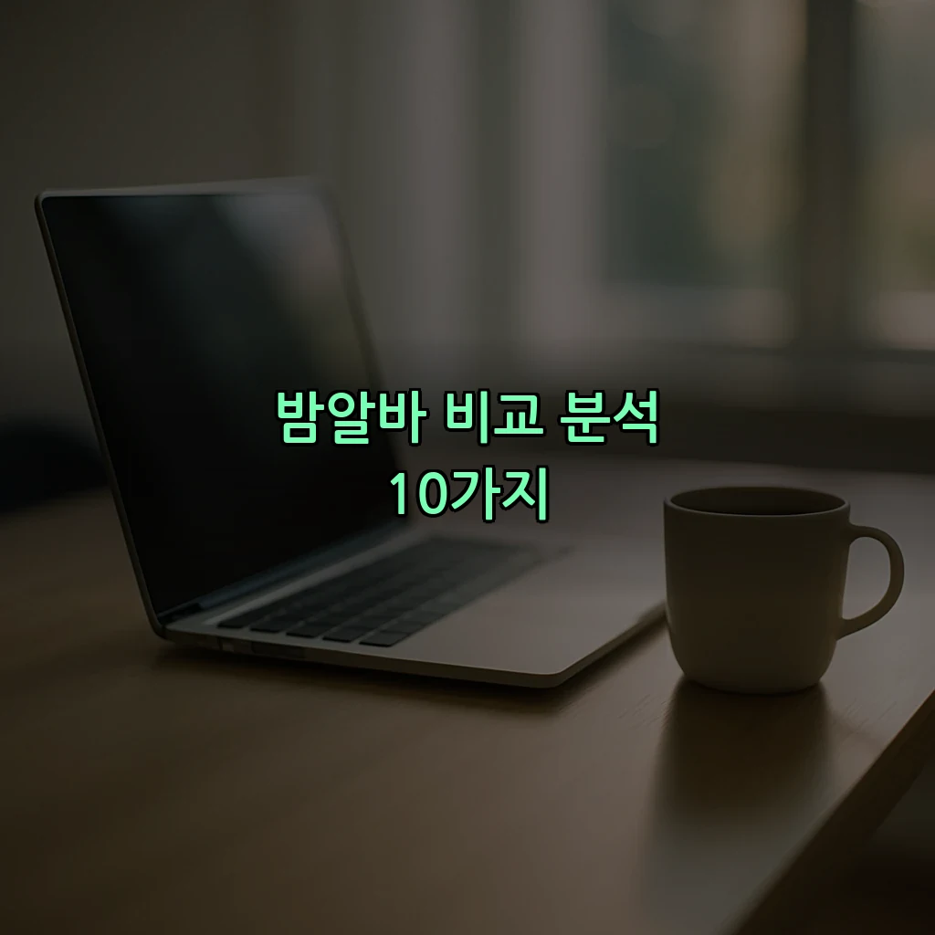 밤알바 비교 분석 10가지