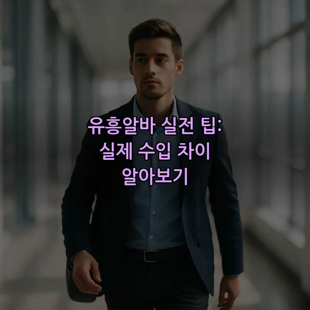유흥알바 실전 팁: 실제 수입 차이 알아보기