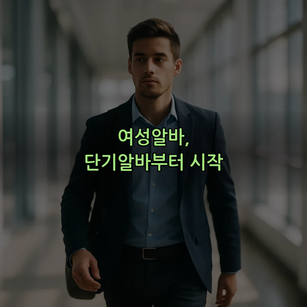 여성알바, 단기알바부터 시작