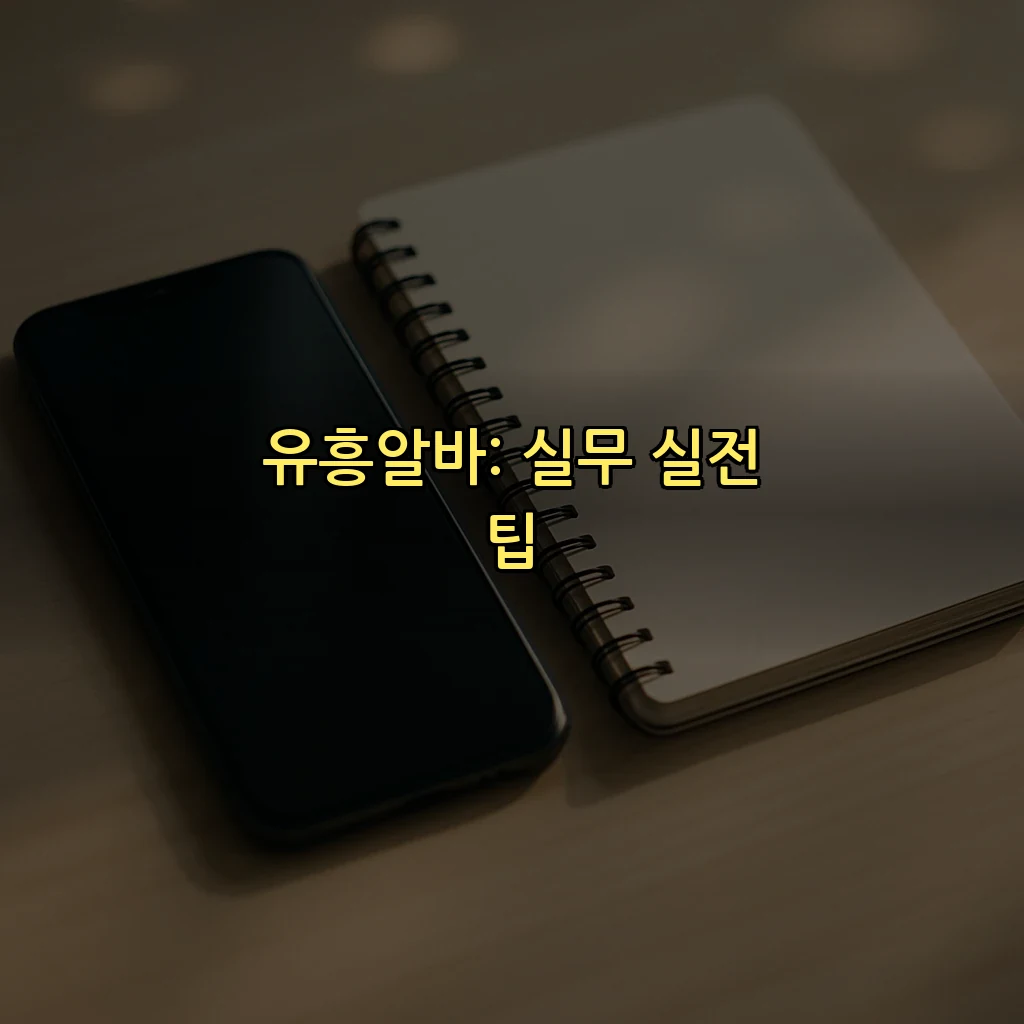 유흥알바: 실무 실전 팁
