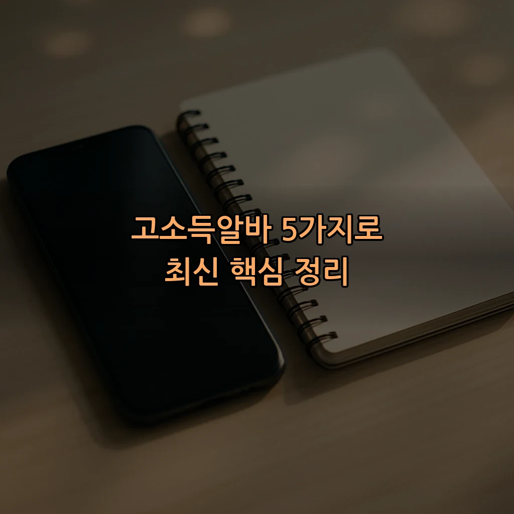 고소득알바 5가지로 최신 핵심 정리
