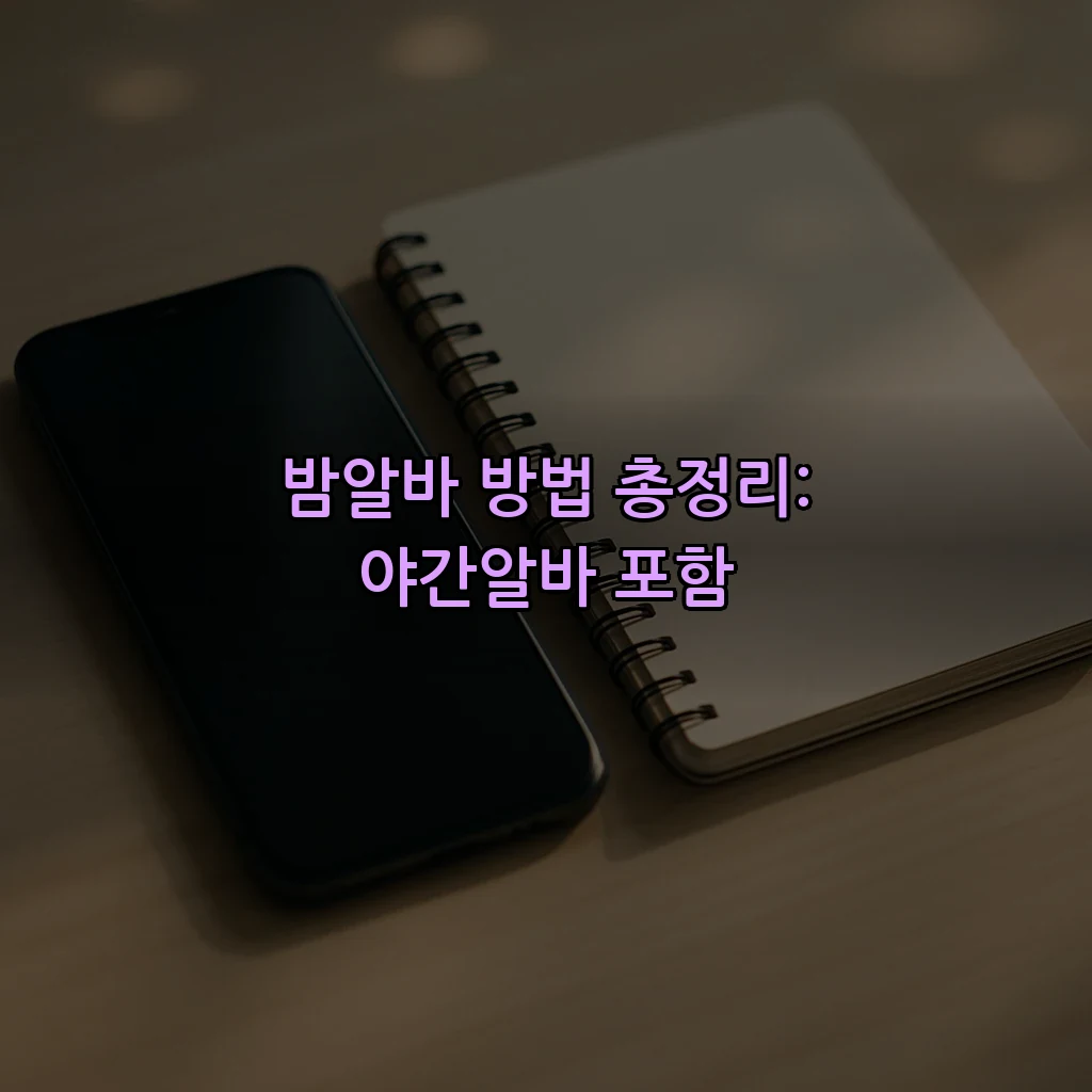 밤알바 방법 총정리: 야간알바 포함