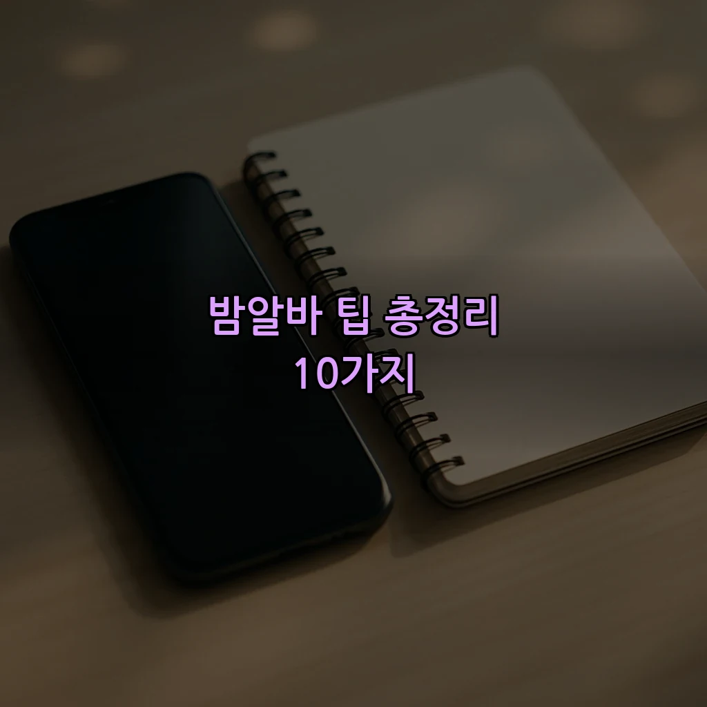 밤알바 팁 총정리 10가지