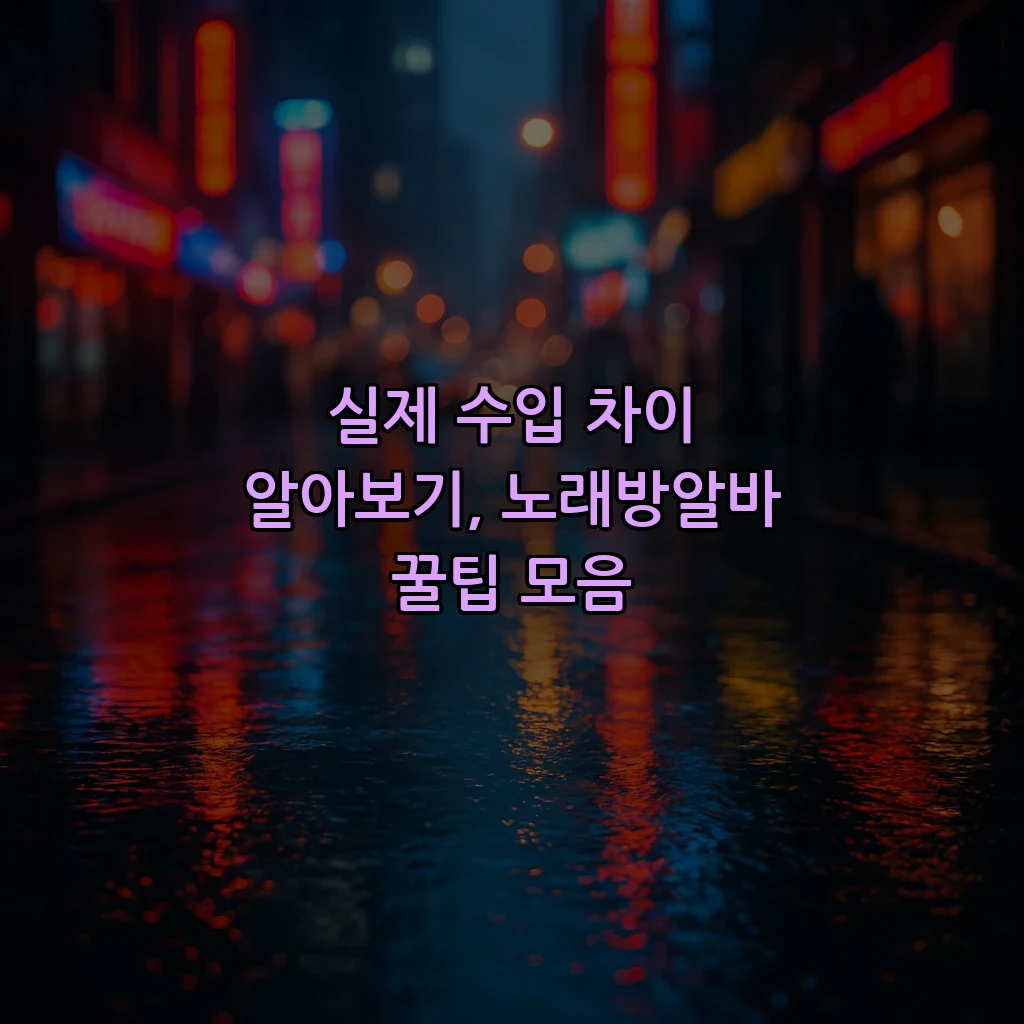 실제 수입 차이 알아보기, 노래방알바 꿀팁 모음