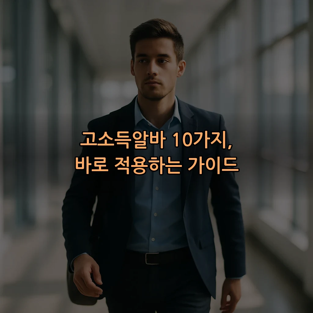 고소득알바 10가지, 바로 적용하는 가이드