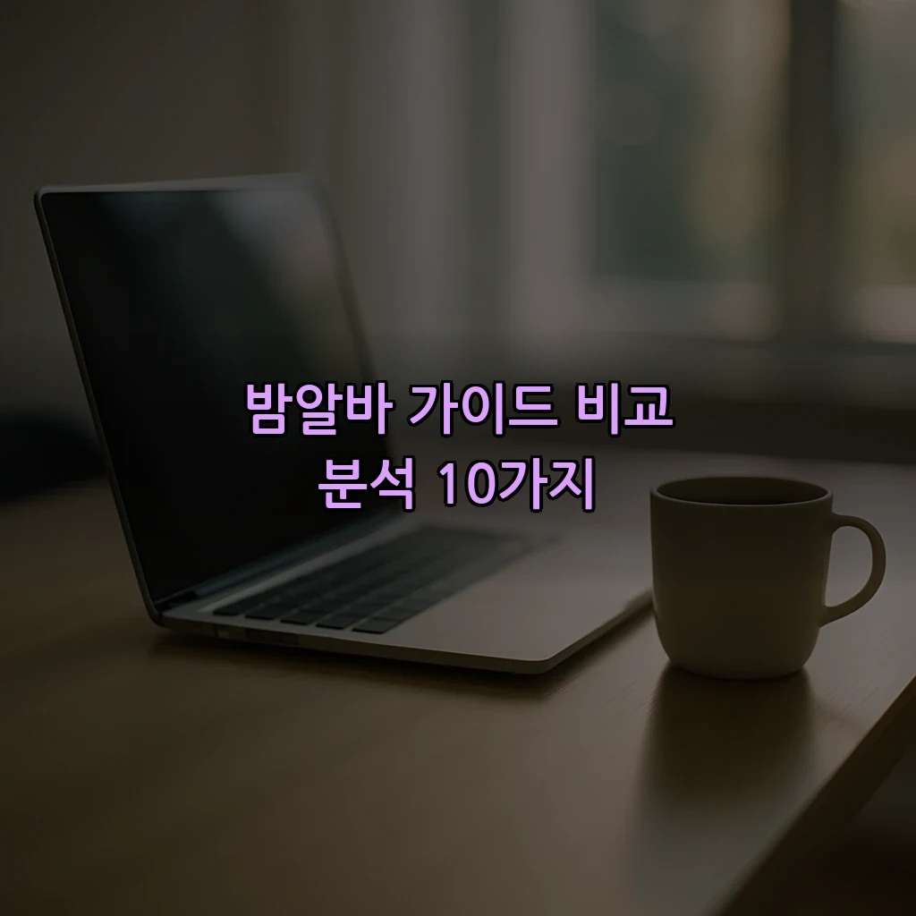 밤알바 가이드 비교 분석 10가지