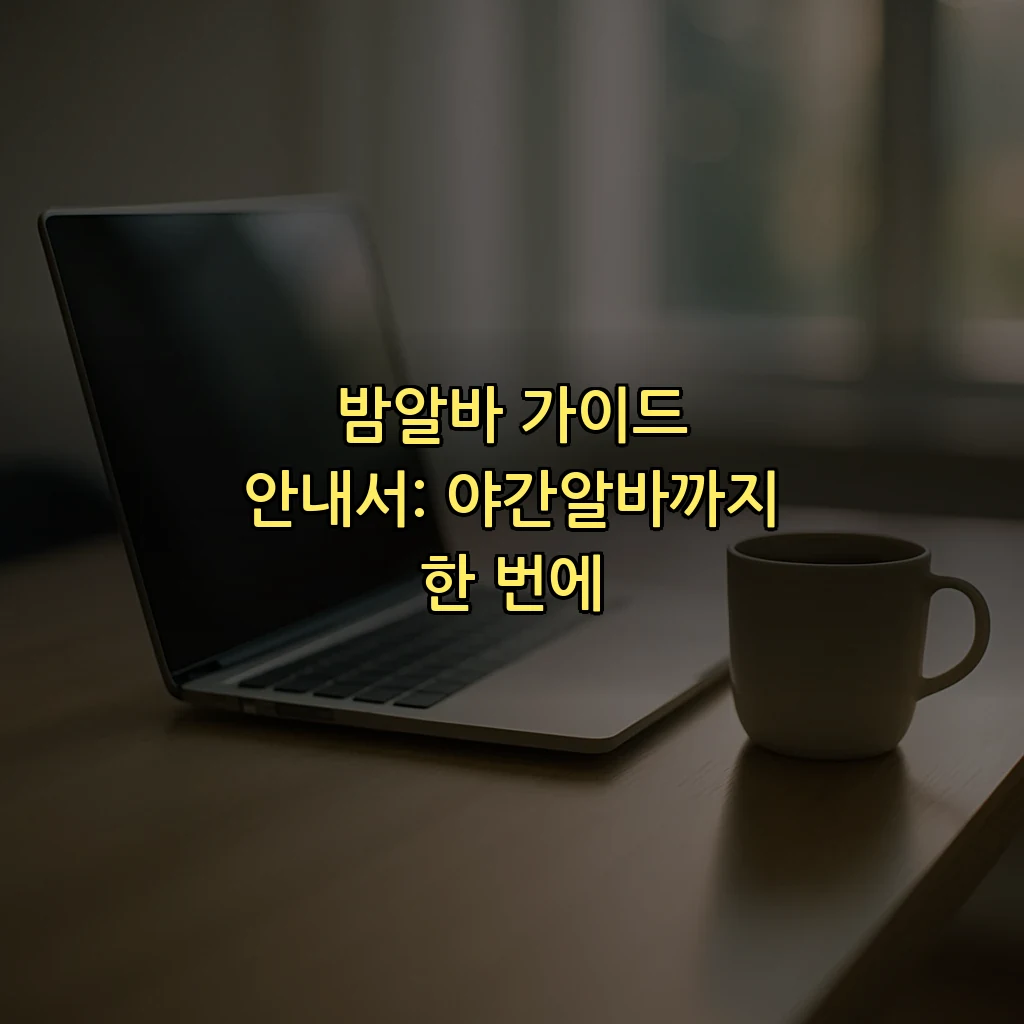 밤알바 가이드 안내서: 야간알바까지 한 번에