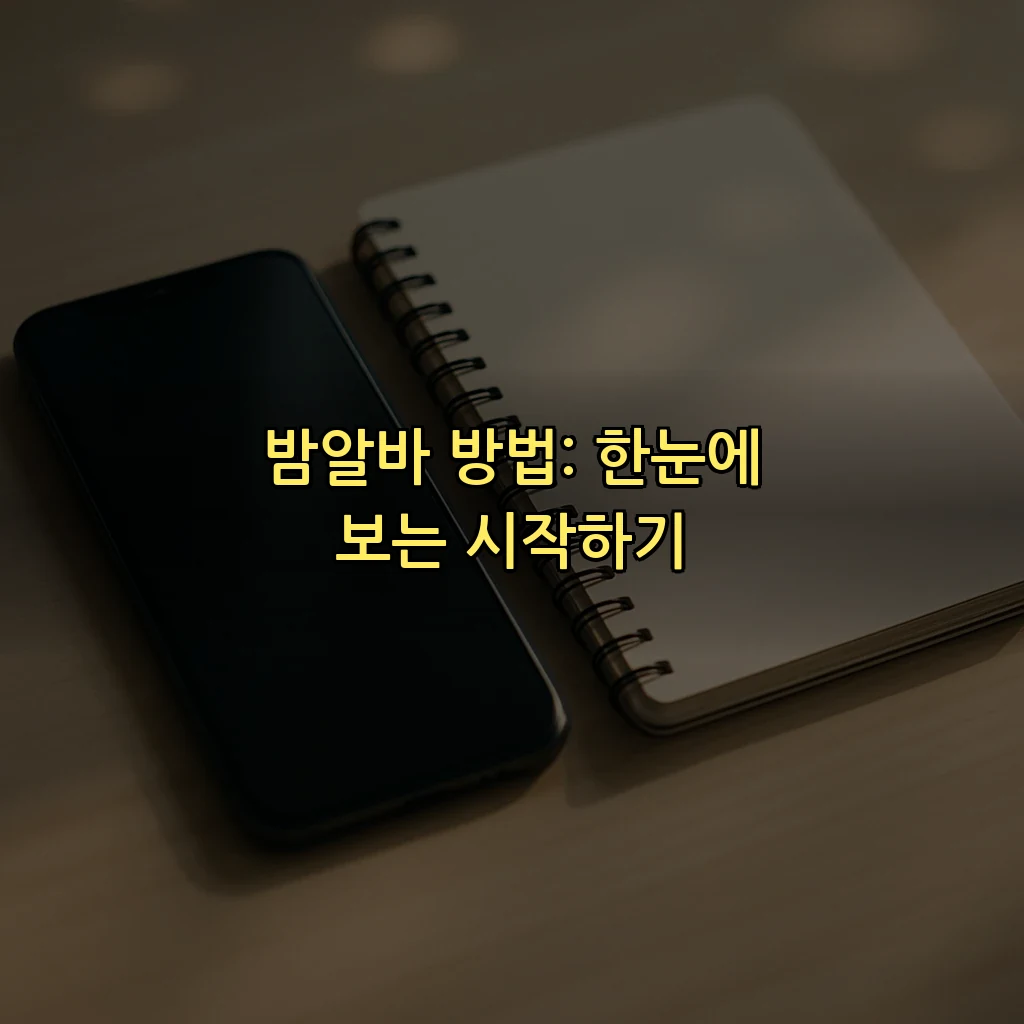 밤알바 방법: 한눈에 보는 시작하기