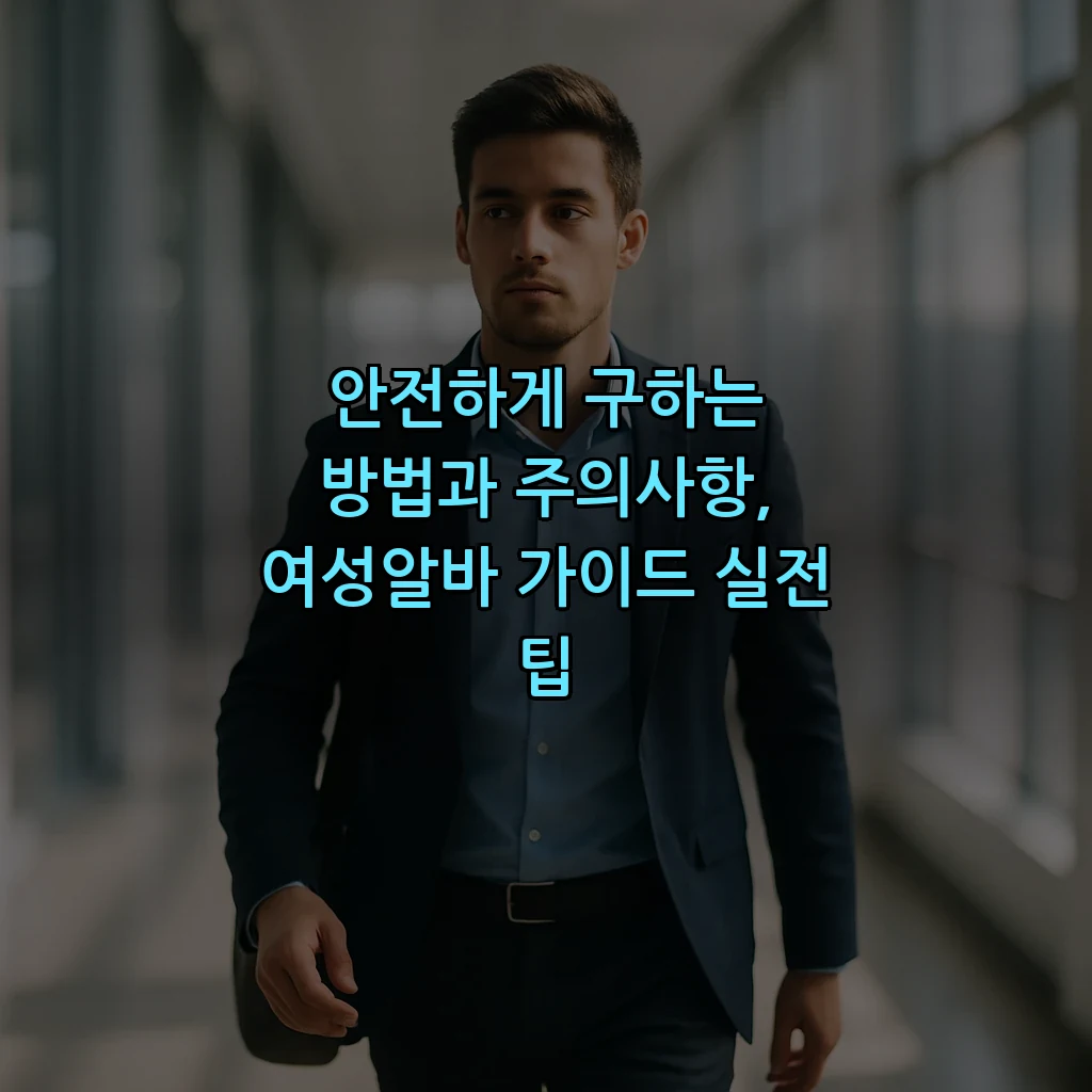안전하게 구하는 방법과 주의사항, 여성알바 가이드 실전 팁