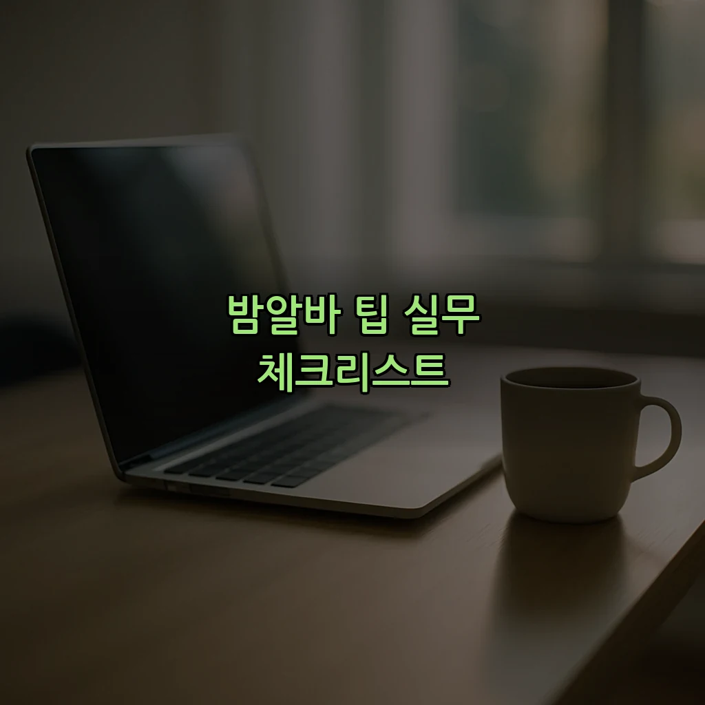 밤알바 팁 실무 체크리스트