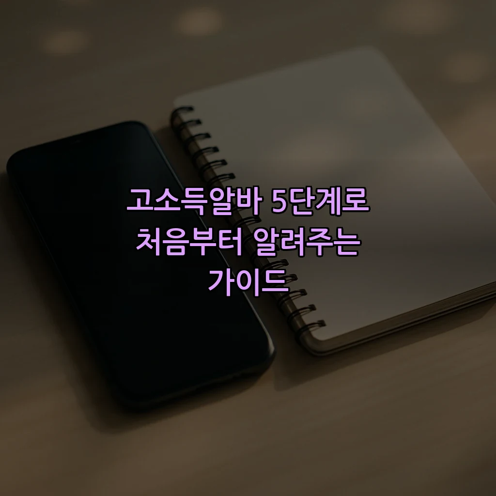 고소득알바 5단계로 처음부터 알려주는 가이드