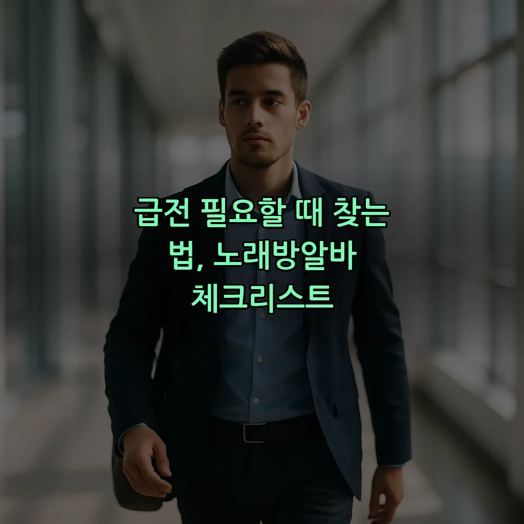 급전 필요할 때 찾는 법, 노래방알바 체크리스트