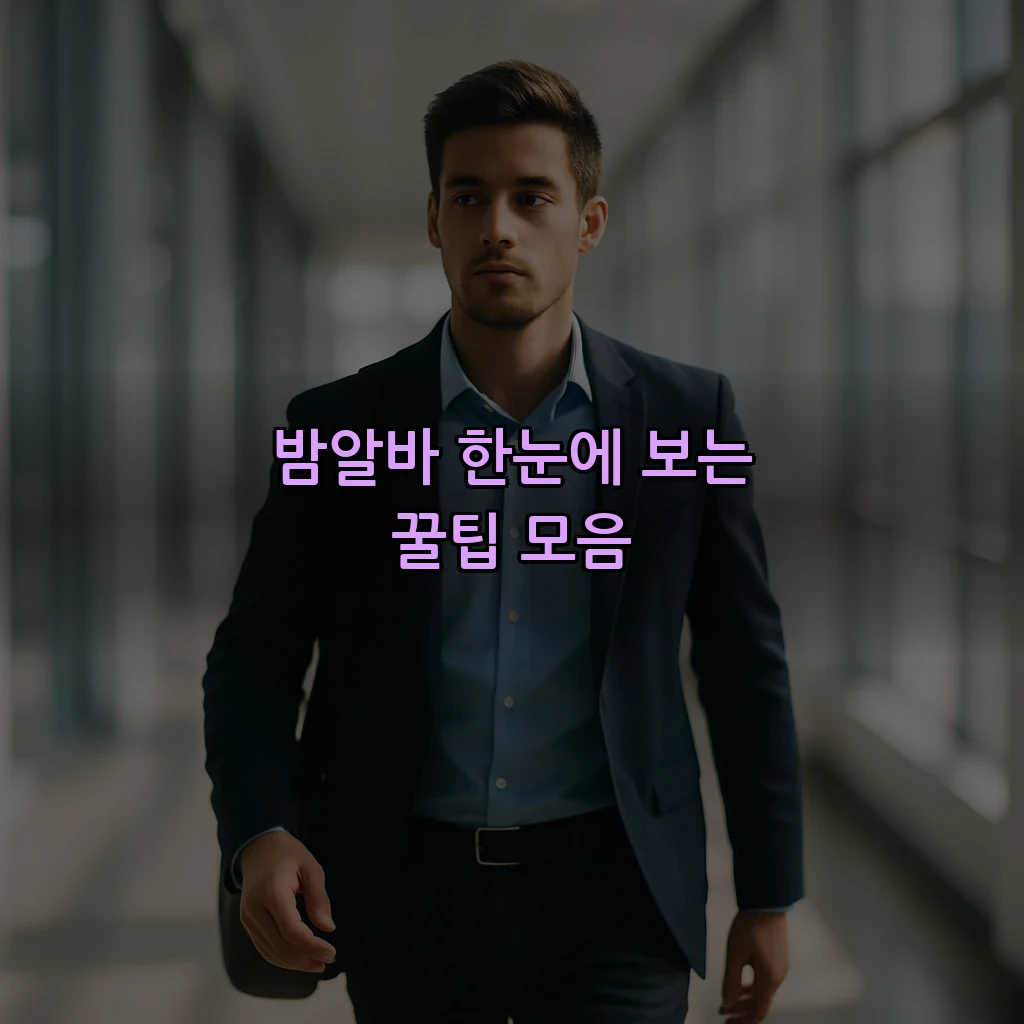 밤알바 한눈에 보는 꿀팁 모음